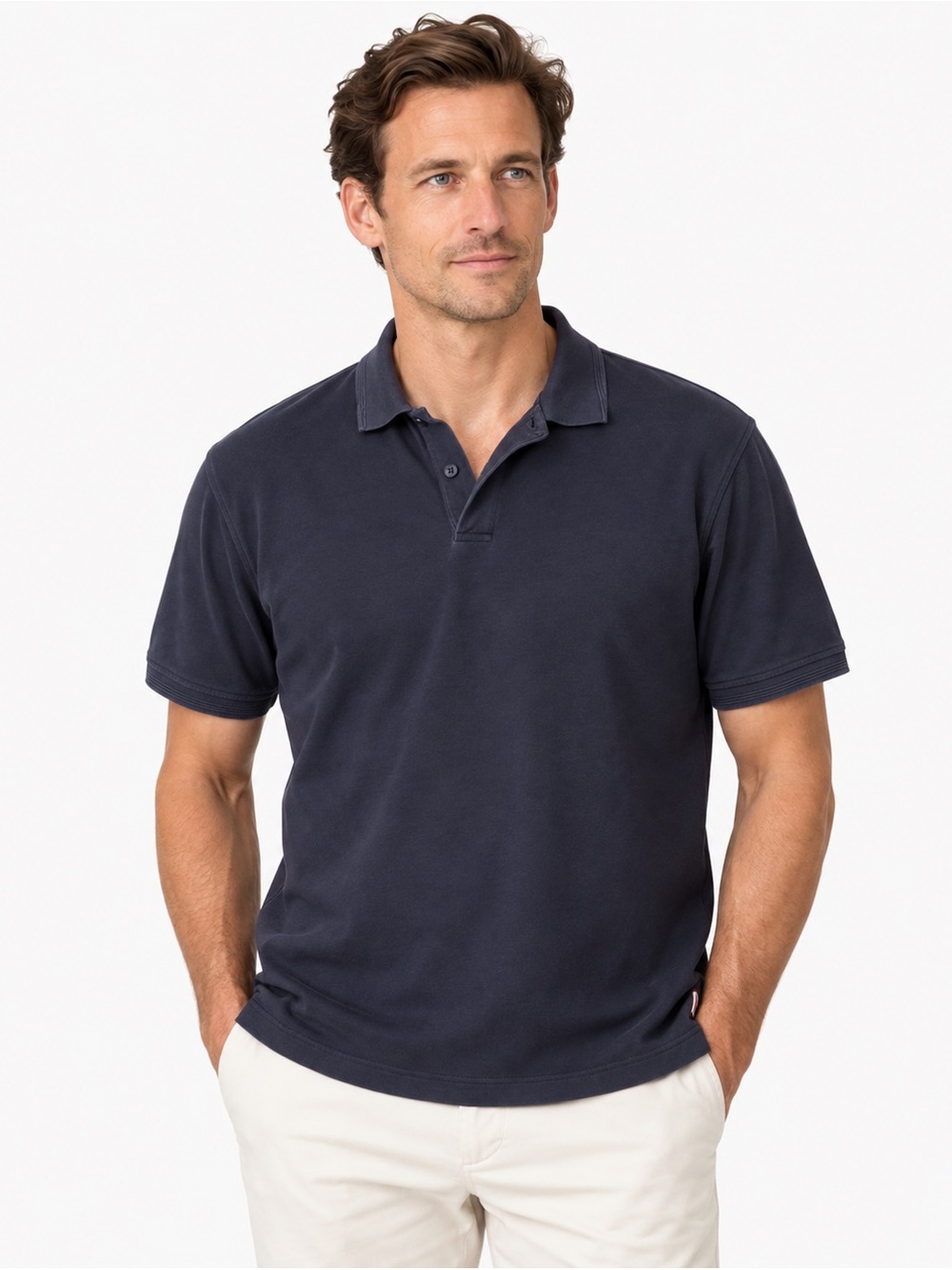 Orlebar Brown Men’s XL Navy Classic Fit 100% Cotton Polo Made Portugal